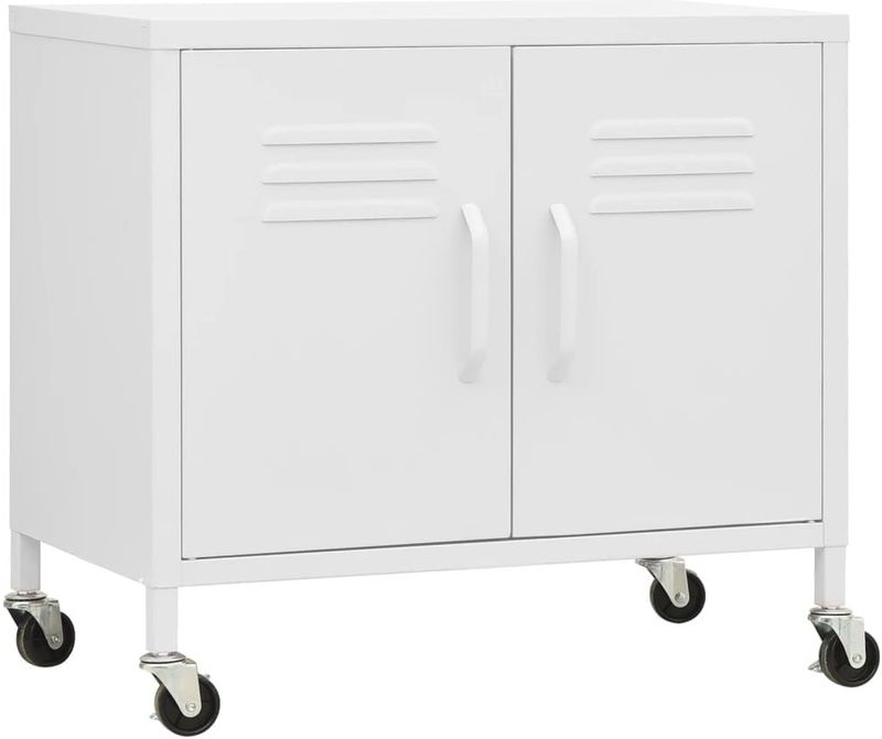 vidaXL - Opbergkast - Wit - Staal - 60x35x56 cm