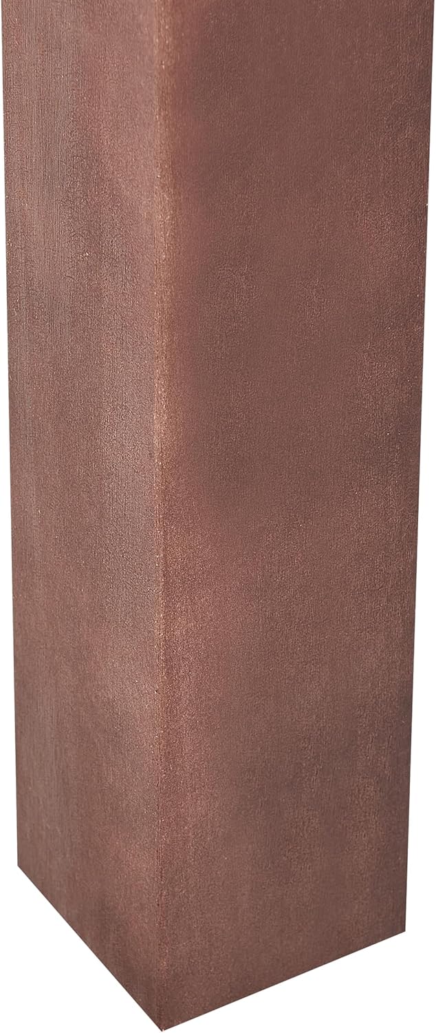 Beliani Rustikaler Gartentisch Dunkelbraun Eukalyptusholz 180 x 100 cm Tuscania