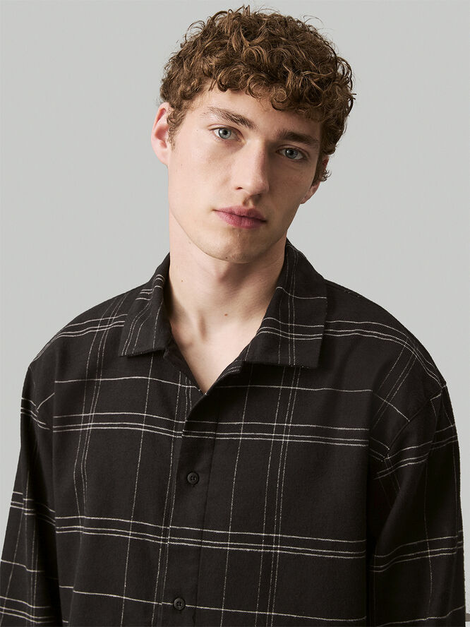Calvin Klein L/S BUTTON DOWN Beam plaid black