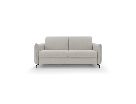 DIVANI.STORE - Canapé lit scarlet en tissu imperméable creme 3 places