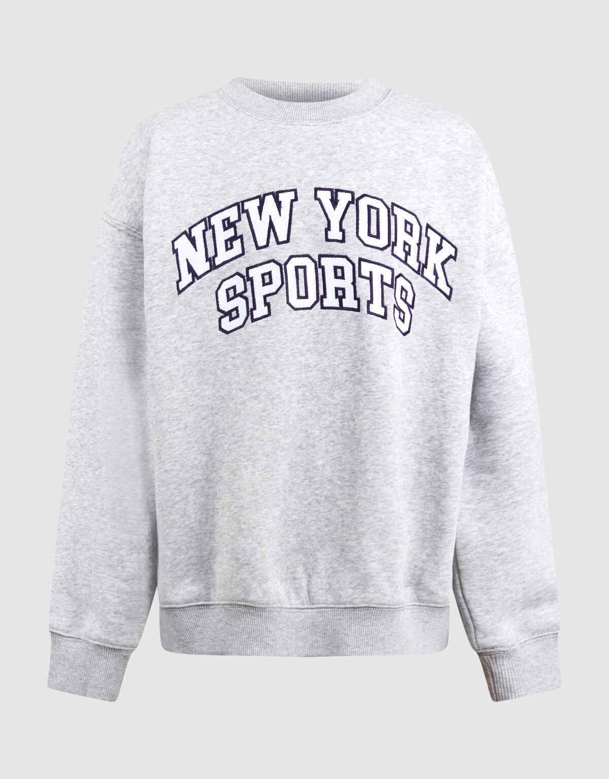 New York Artwork Sweater Lichtgrijs