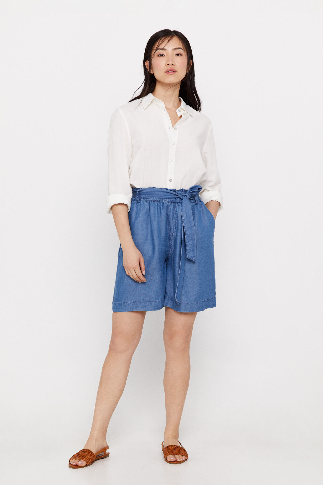 Bermuda fluid tencel - Azul