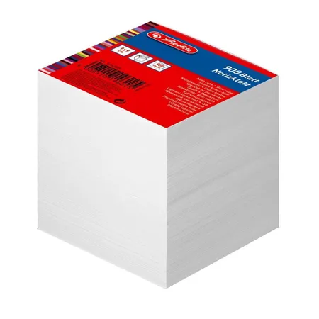 Herlitz Notizklotz 900 Blatt 9x9x9 cm weiß