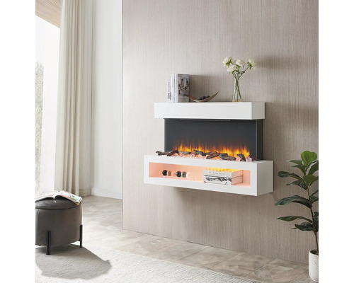 Elektrische haard Balderia Nikos wit 2000 watt incl. afstandsbediening