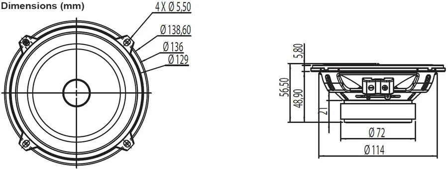 Focal ISU130 (la paire) Haut-parleurs voiture