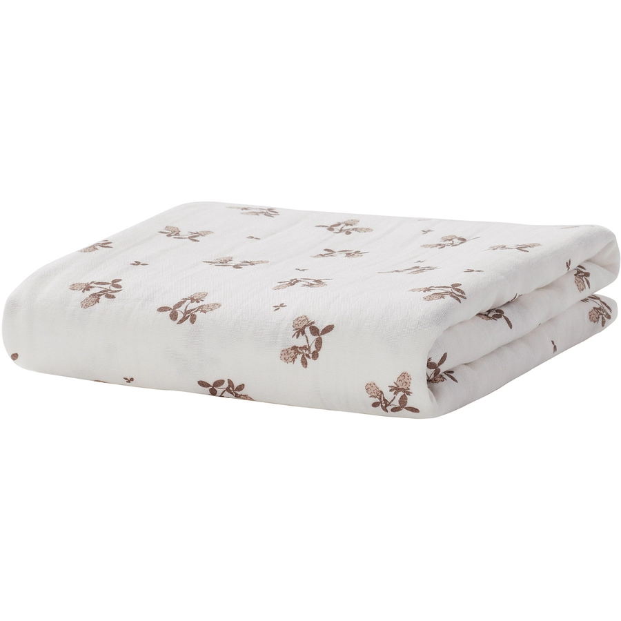 Noppies Einzelnes Mulltuch Blooming Clover 120x120 cm Jet Stream