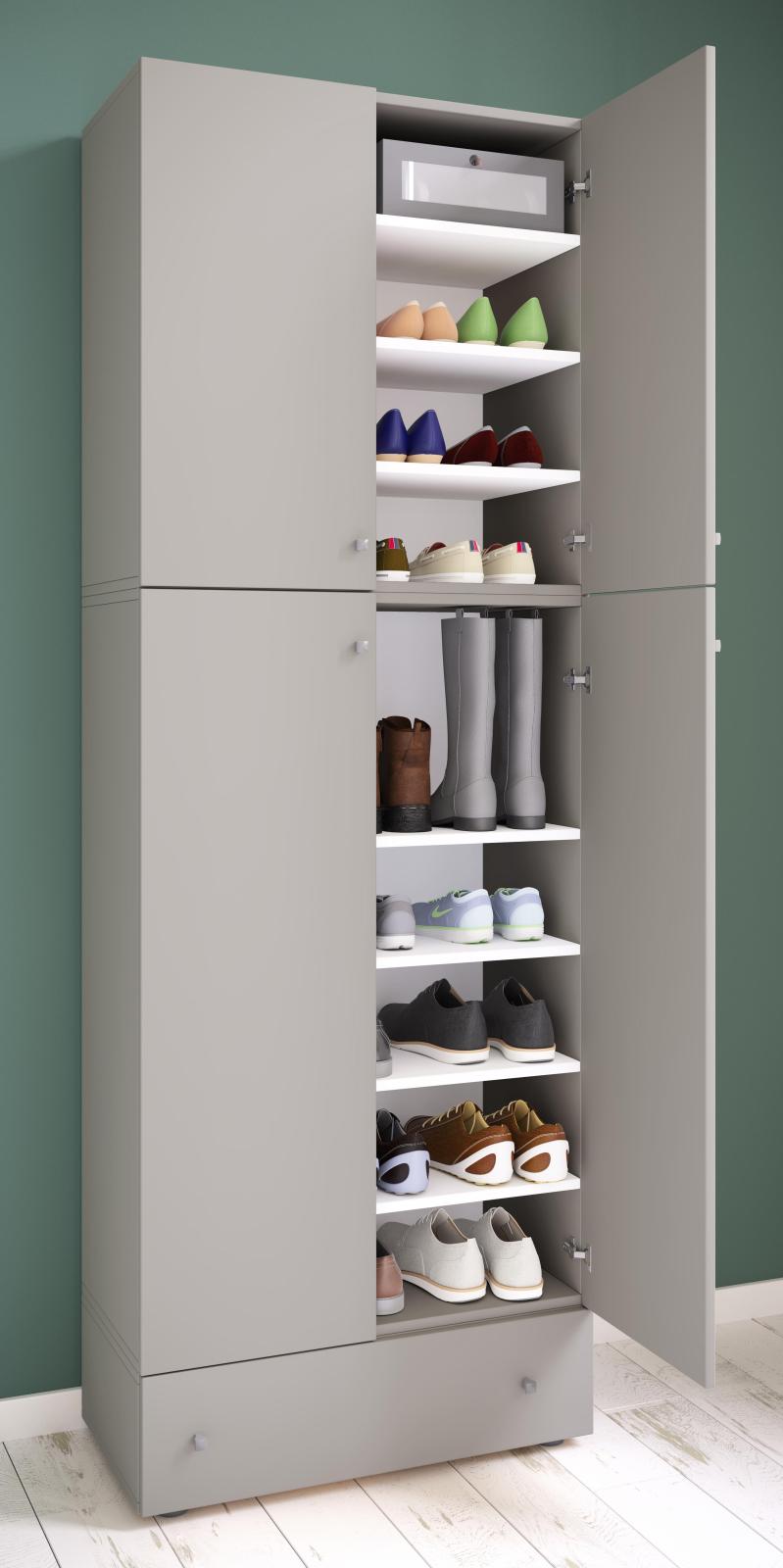 Mehrzweckschrank LONA XXL - grau - Holz - 200 cm