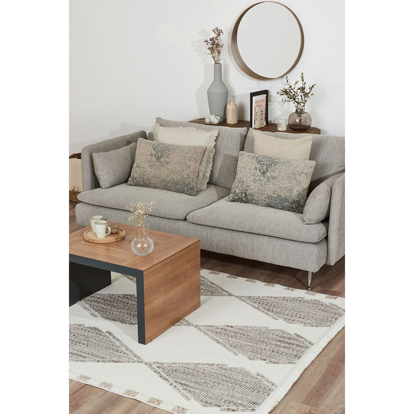 Nazar Rugs Tapis Bali 730 crème - 80x150 cm