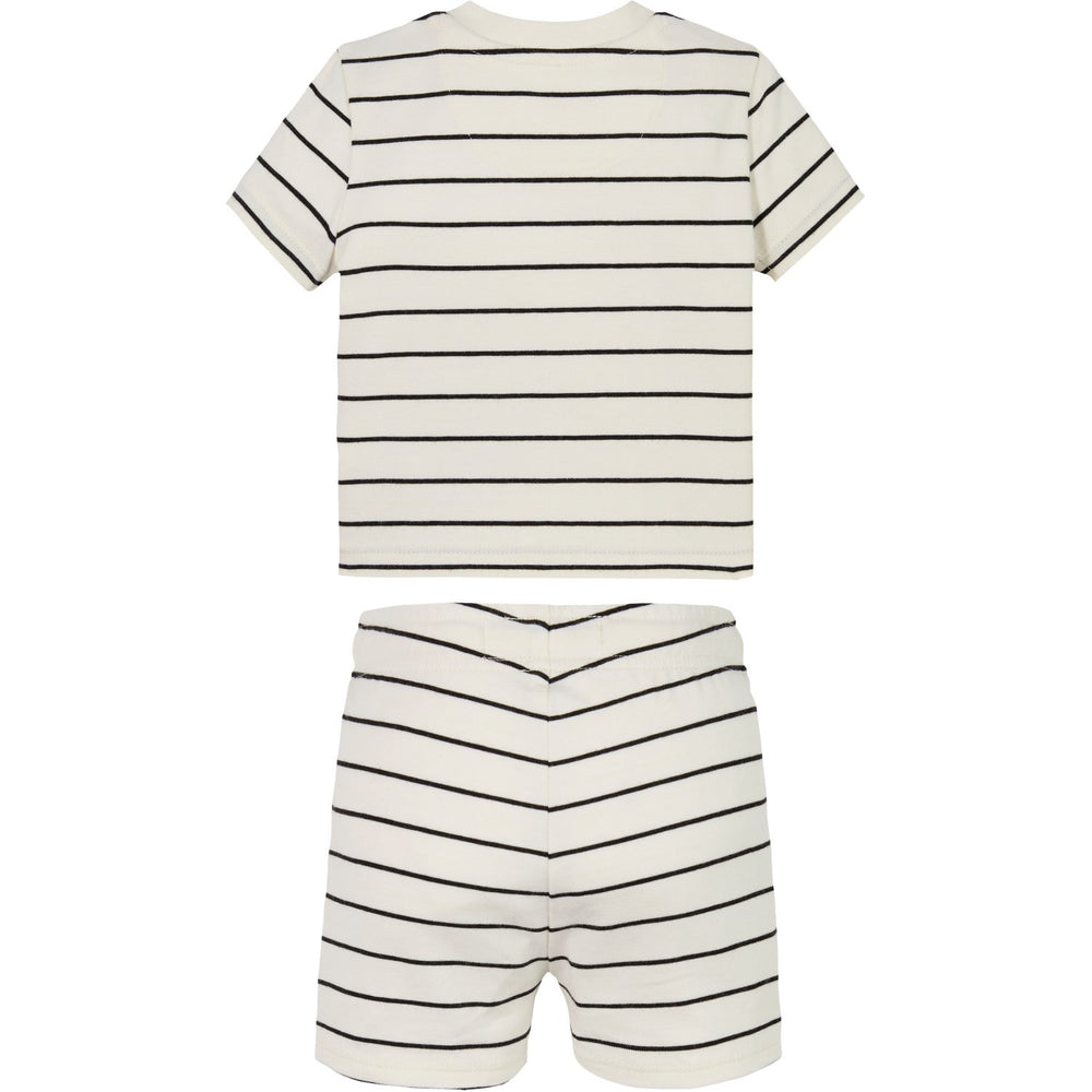 Køb Calvin Klein Tofu / Ck Black Stripe Stripe Ss T-Skjorte Shorts Sæt