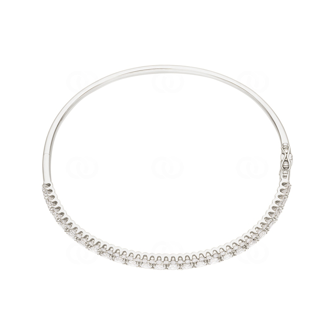 5.00 Karat Diamantarmreif 750/18 K Weissgold