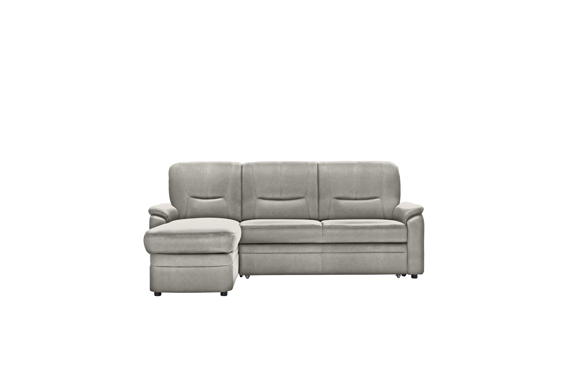 polsterpower Ecksofa - Saddle alu - Basismodell - Recamiere links