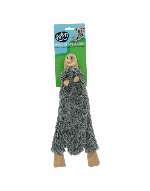 Adori Hondenspeelgoed Skinny Koe - Knuffel - 40 cm Grijs