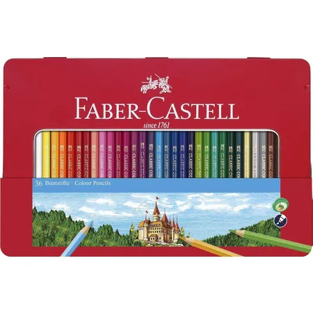 Faber-Castell Buntstifte 36er hexagonal Metalletui