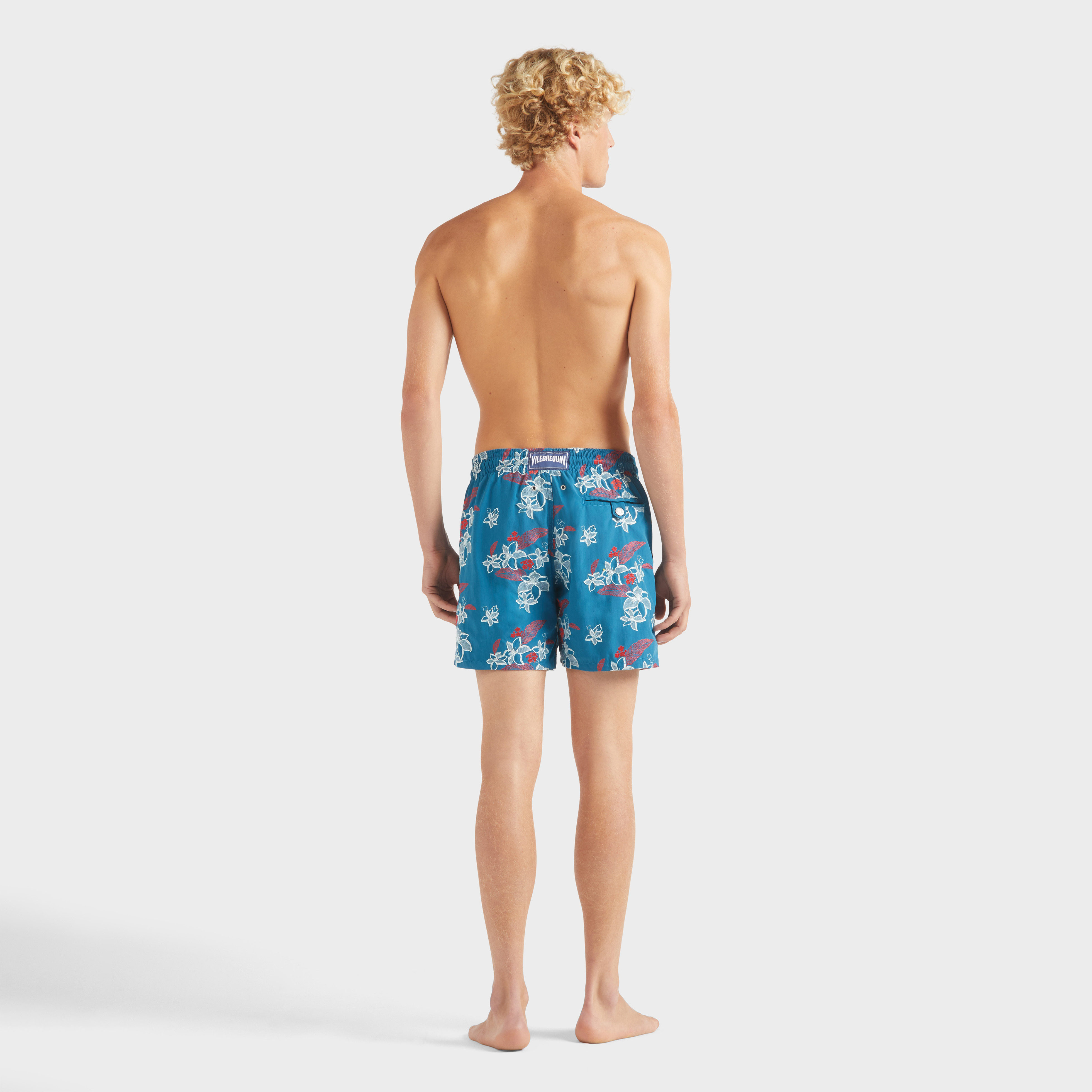 Maillot de bain homme brodé Flowers Power - Edition Limitée