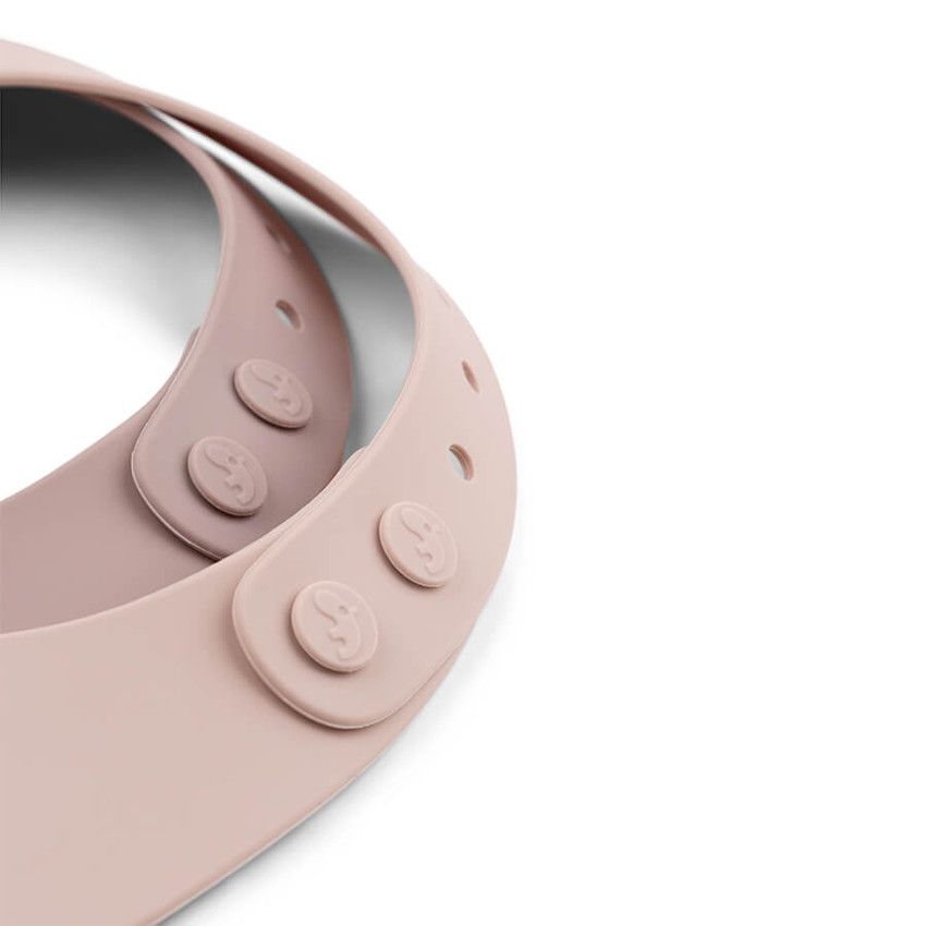 Lot de 2 bavoirs en silicone - Ozzo rose - Ecru
