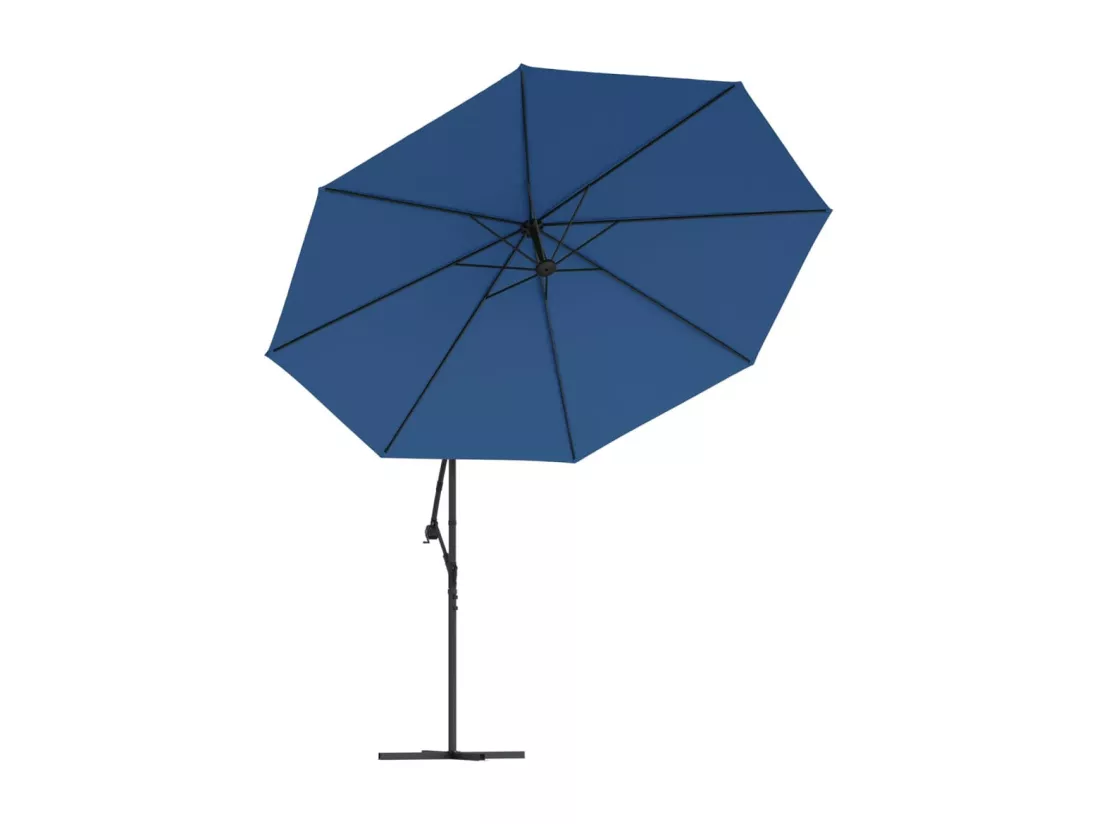 Parasol déporté avec mât aluminium bleue 02_0008481