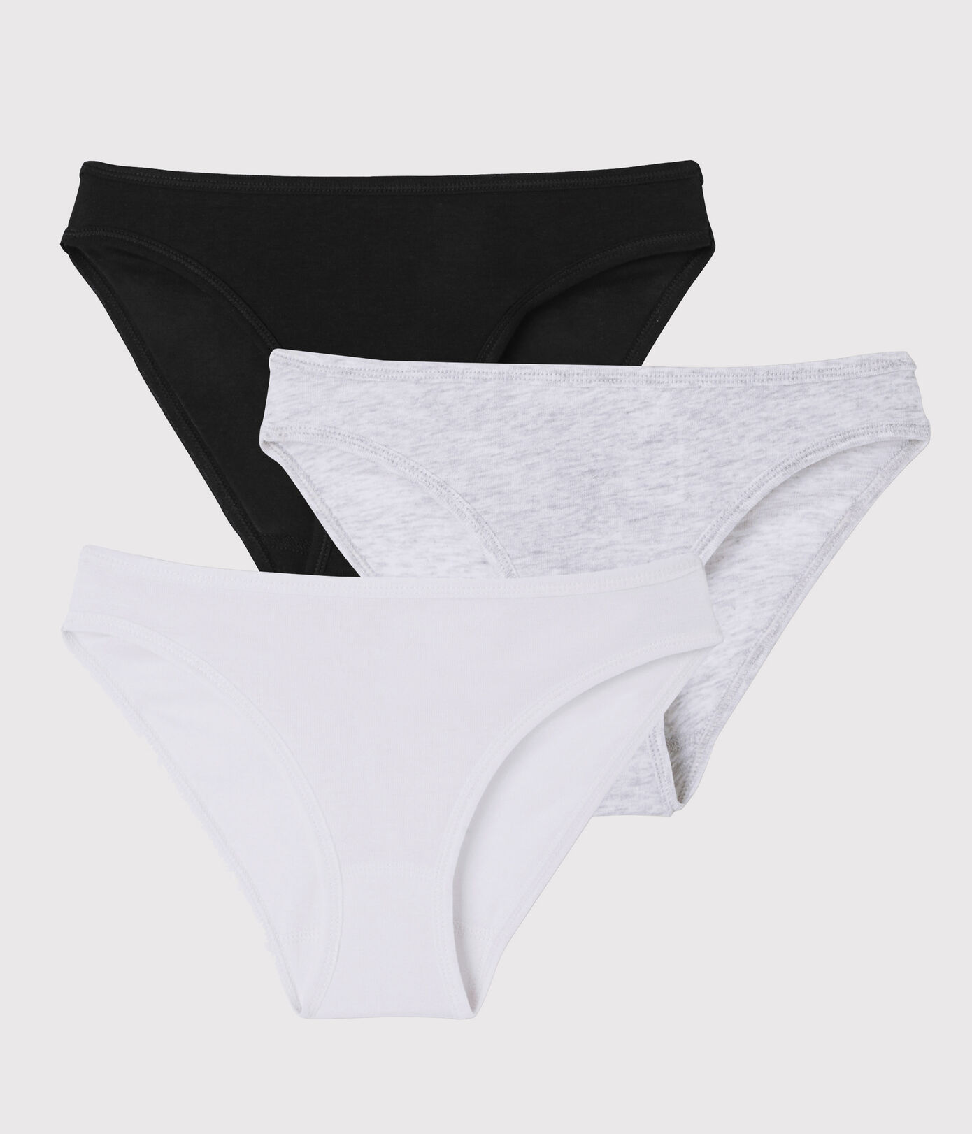 Lot 3 culottes en coton fin Femme