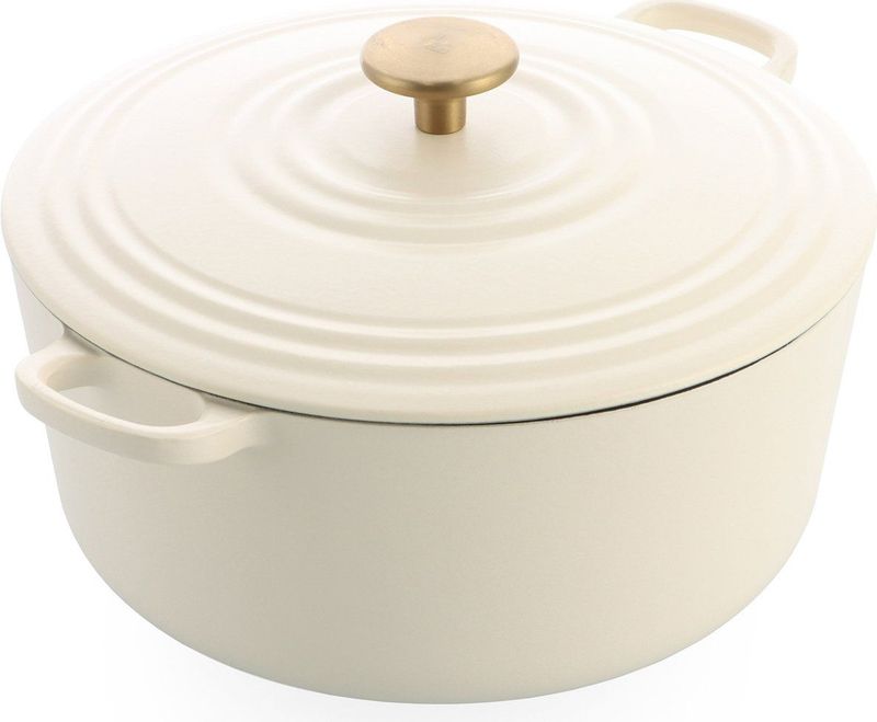 BK Bourgogne braadpan 28cm/6.7L Cream White - gietijzer - inductie