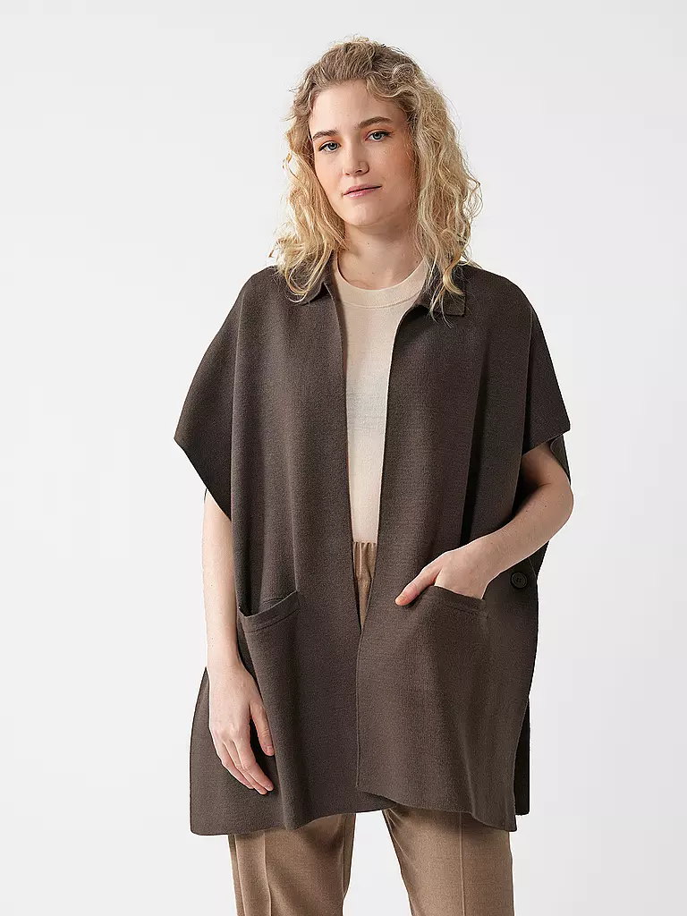 SOMEDAY Poncho - Cape BOLESI olive