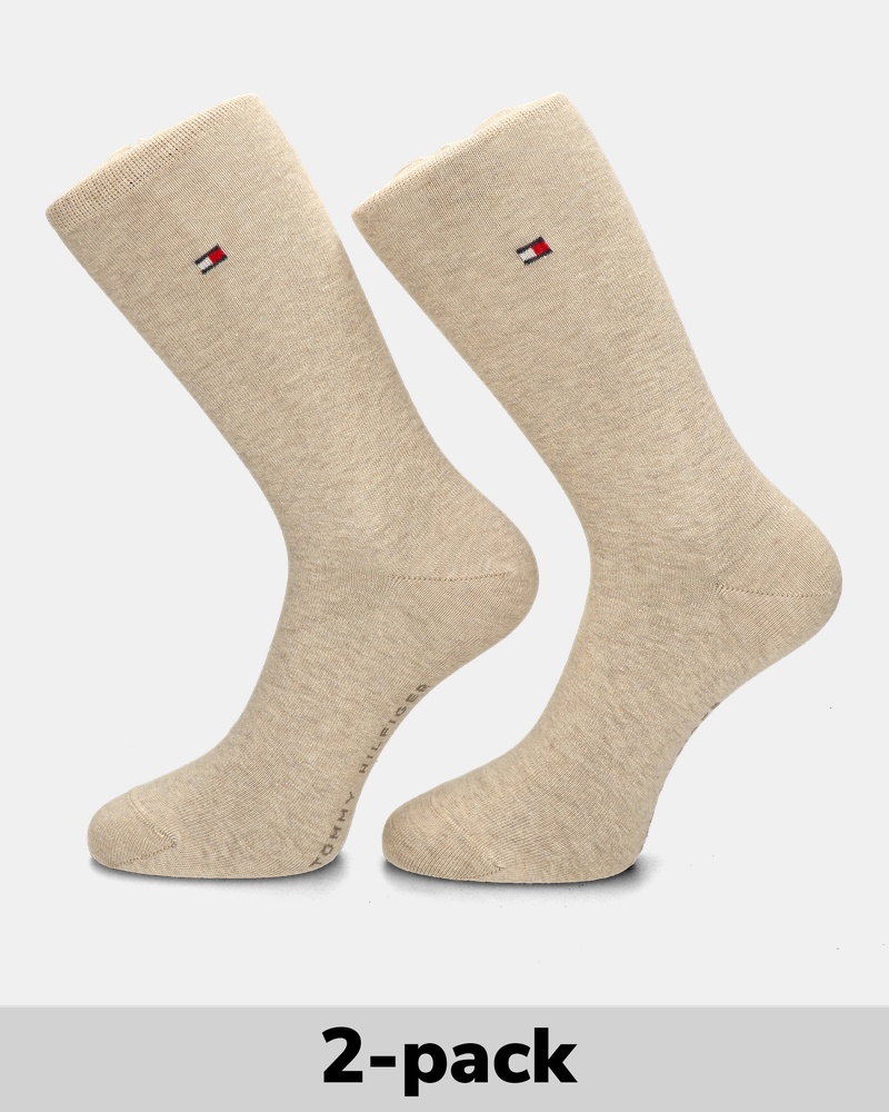 Tommy Hilfiger 2-Pack Hoge sokken Sokken  - beige