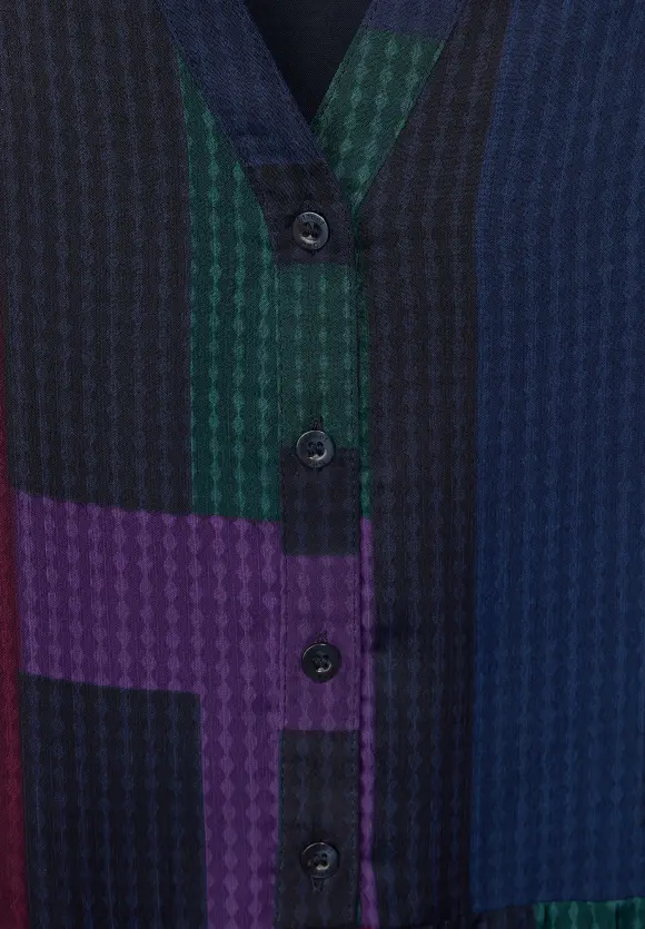 Chiffon Tunikakleid - deep blue