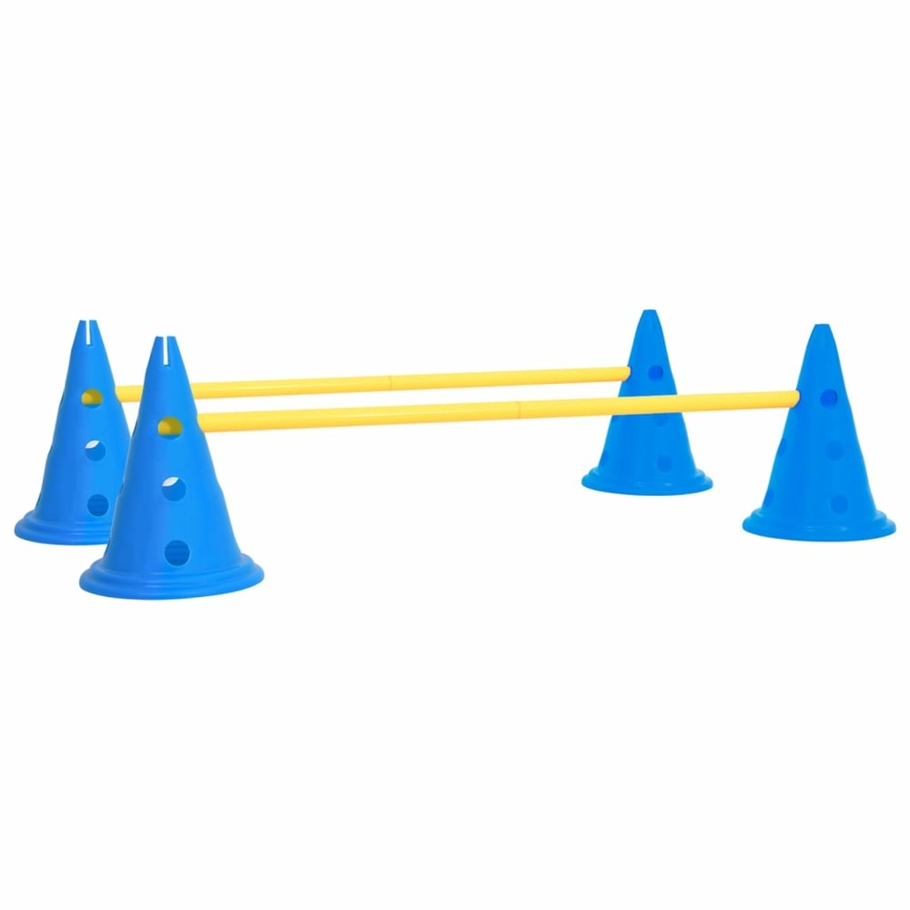 Ensemble d'obstacles d'activité pour chien bleu et jaune