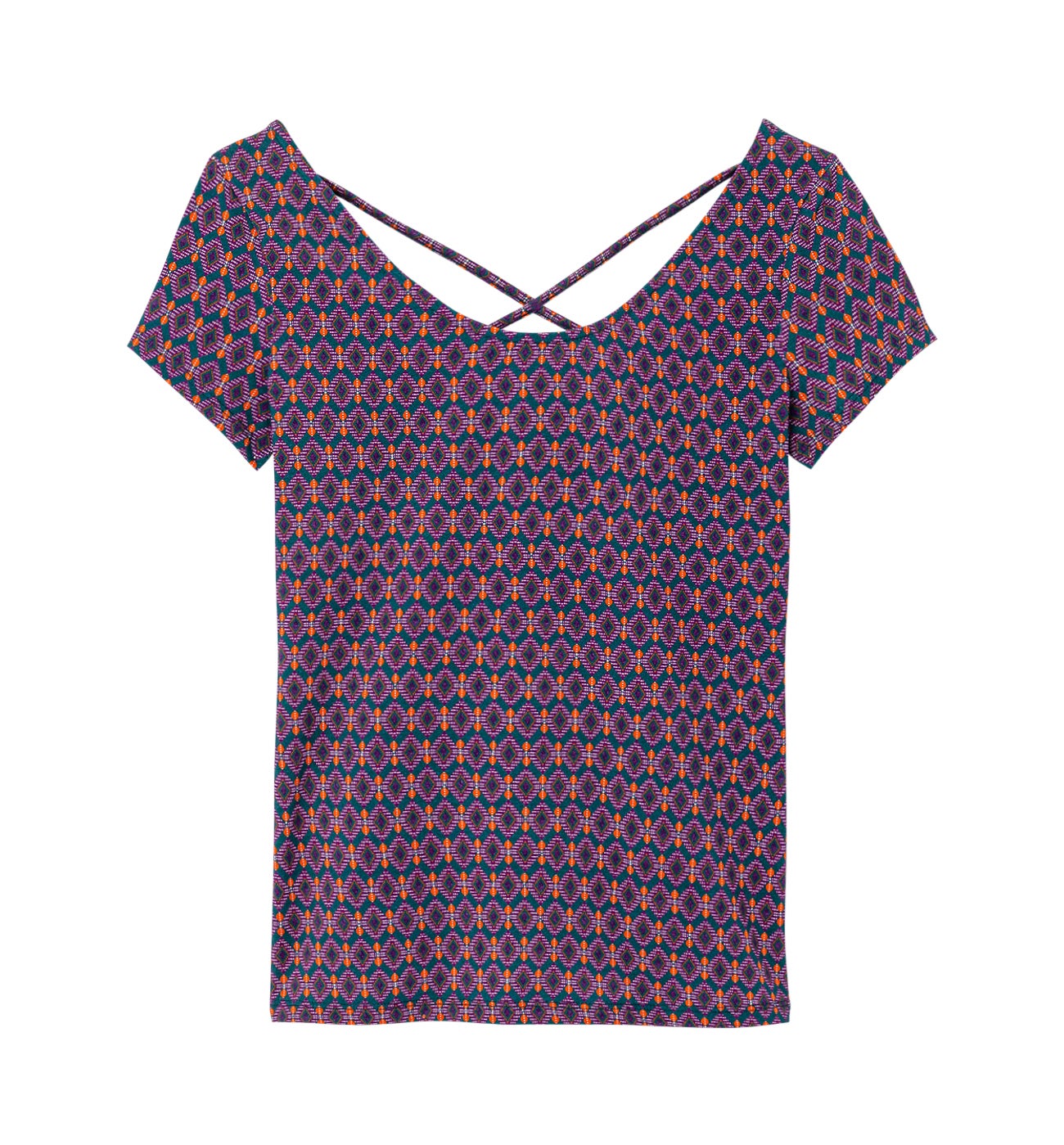 T-shirt décolleté rond - Imprimé marine
