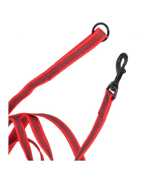 Adori Nylon Anti-Sliplijn Met Handvat - Hondenriem - 10mx2.0 cm Rood L
