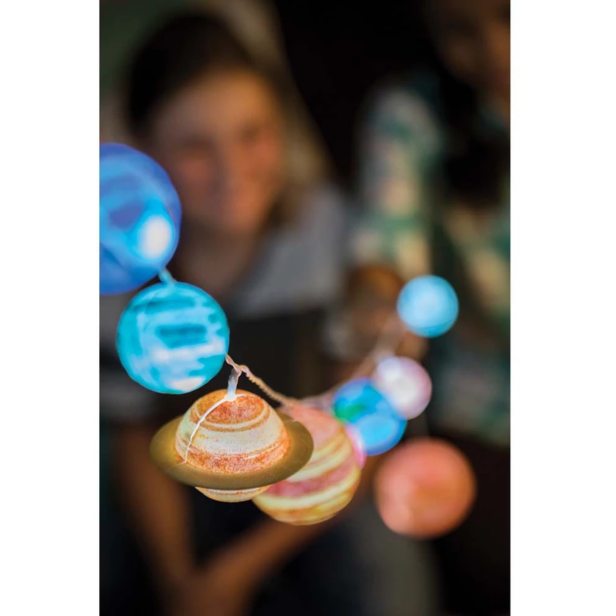 4M Steam Powered Girls - Solarsystem Lichterkette Mehrfarbig