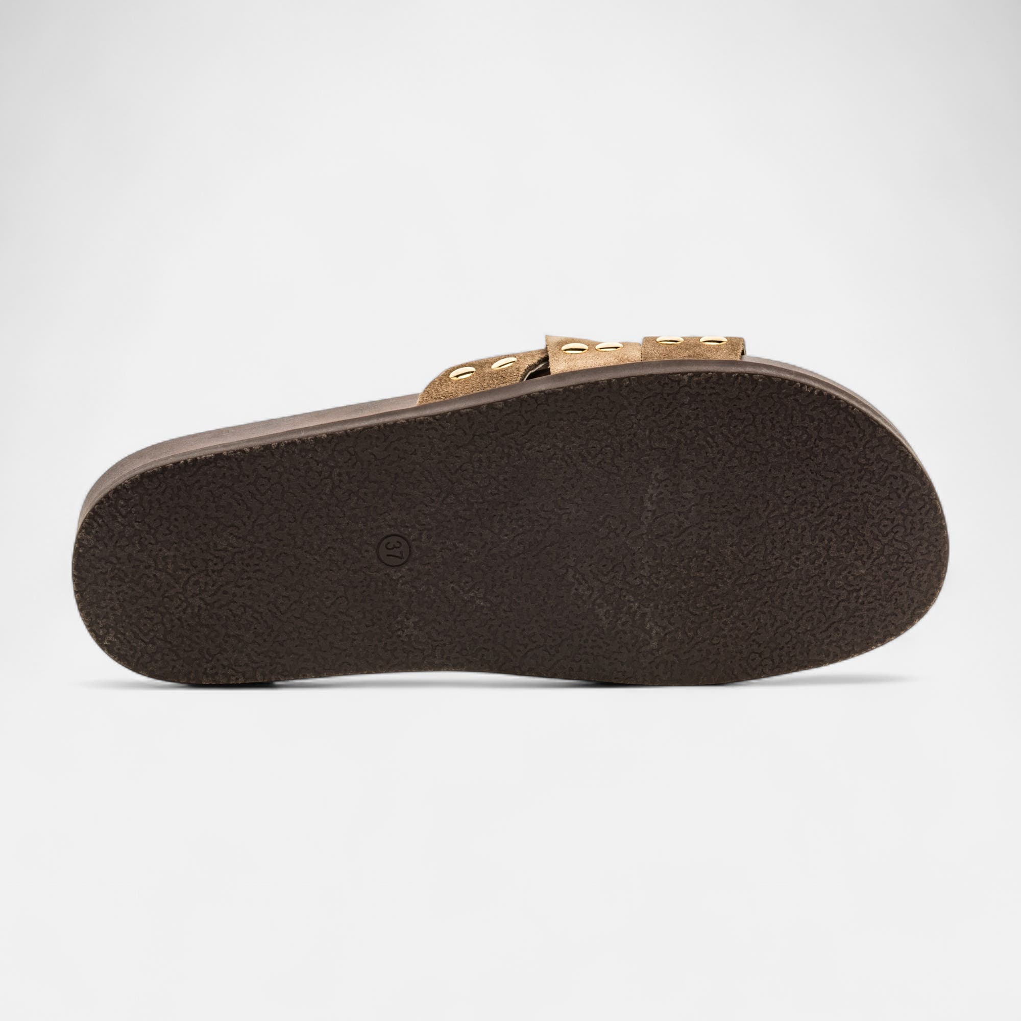 Mules Femme en cuir taupe