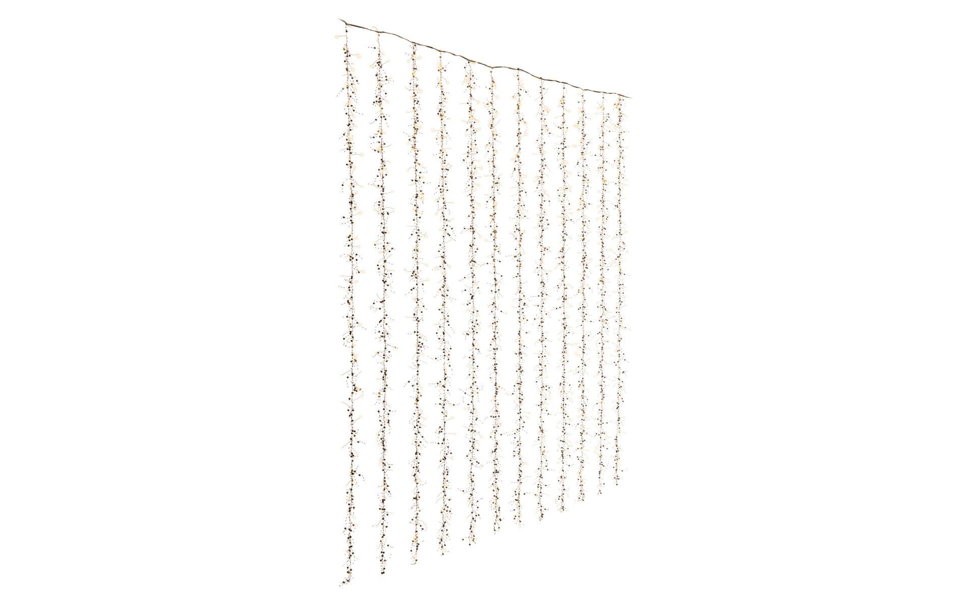 LED-Lichtervorhang Angel, 900 LEDs, 2.2 x 2 m, Schwarz<br>Lichtervorhang