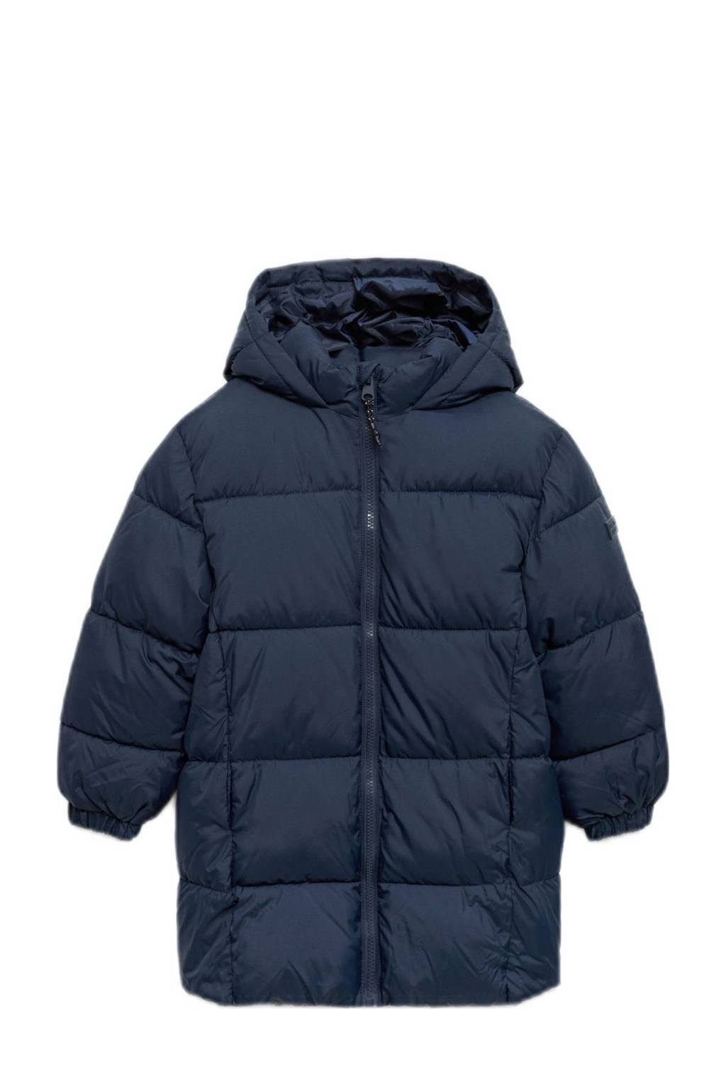 gewatteerde winterjas marine