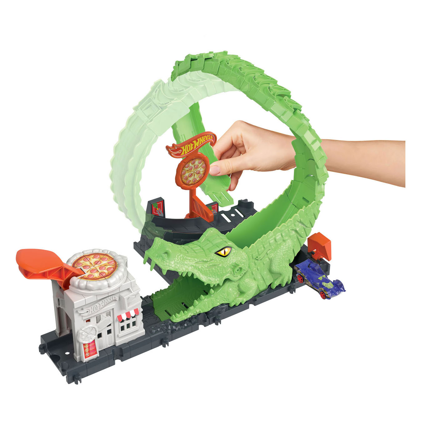 Hot Wheels City Nemesis Gator Pizza Shop