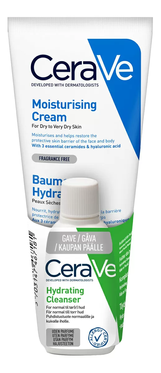 CeraVe Moisturising Cream 177 ml.   Cleanser 20 ml. Bundle