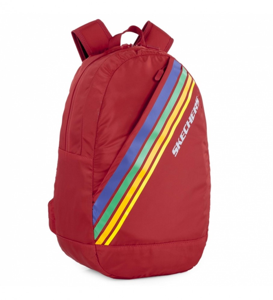 Mochila unissex Skechers com bolso interno para iPad/tablet, Ideal S912, vermelha - 48 x 31 x 18 cm -