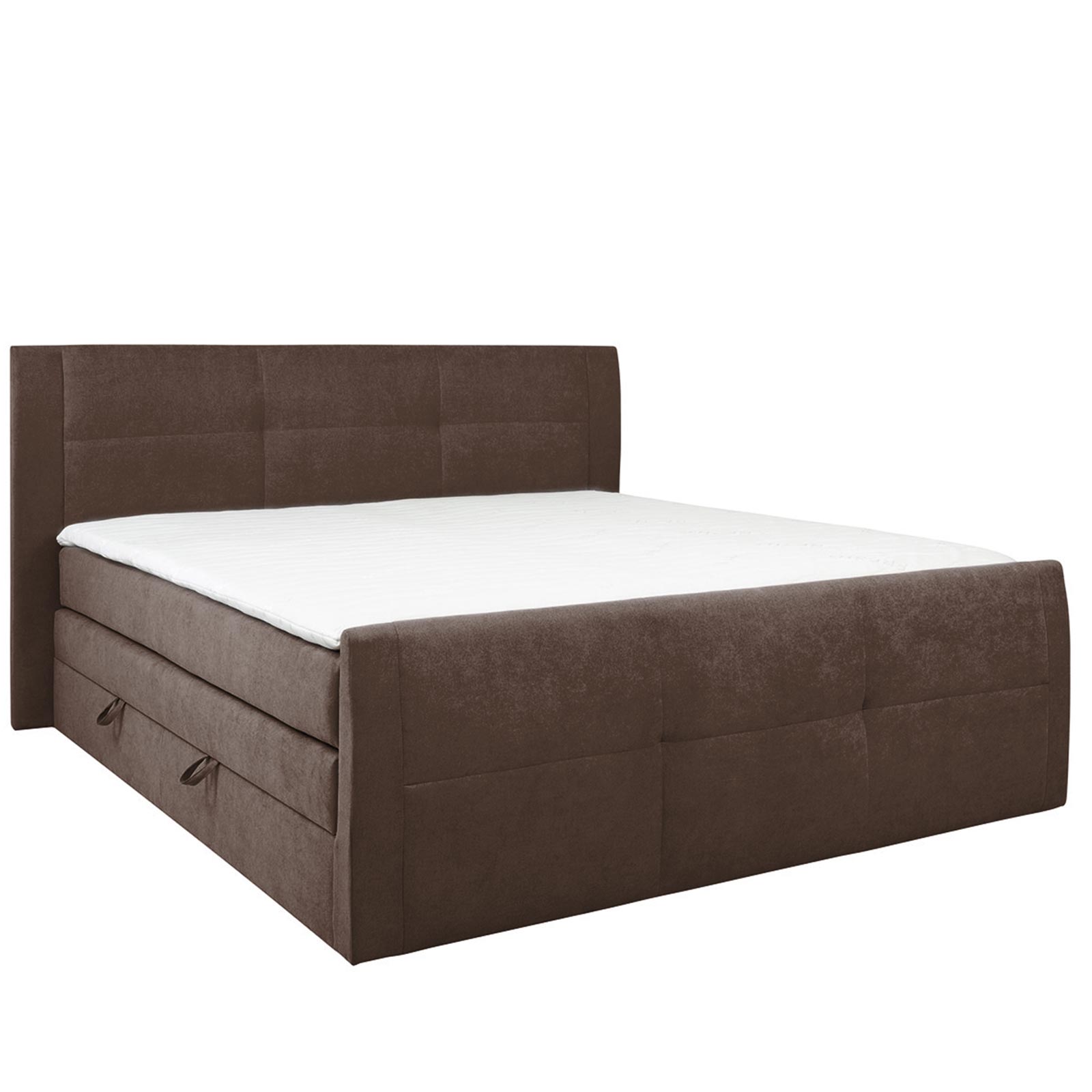 Boxspringbett - braun - mit Bettkasten - H3 - 180x200 cm