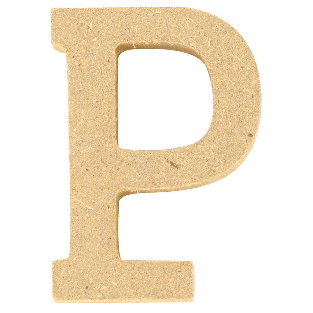 Lettre P en bois H 5cm