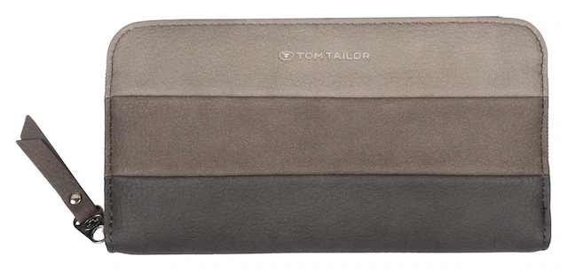 TOM TAILOR Geldbörse »ELLEN Long zip wallet« im modischen Streifendesign