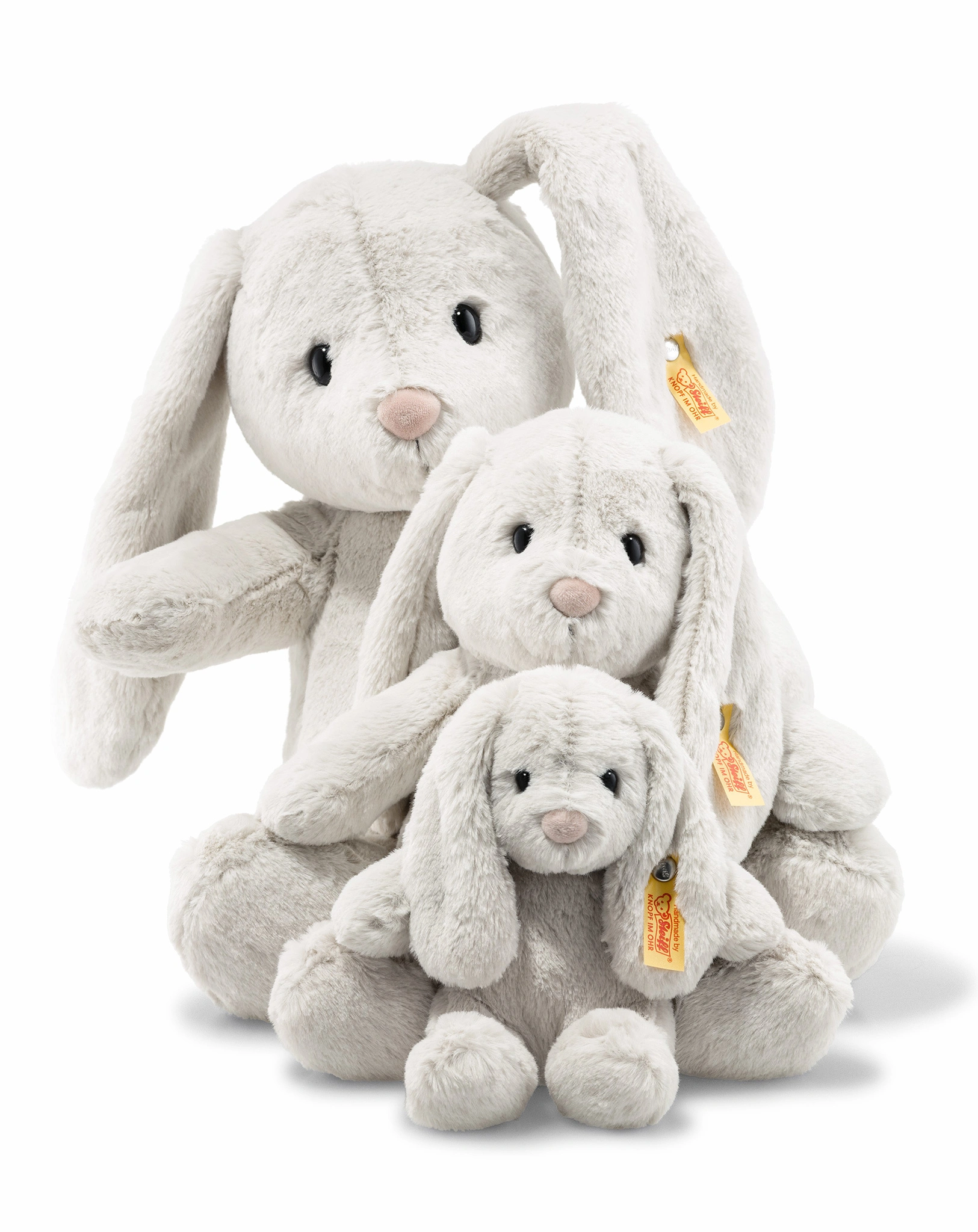 Kuscheltier HOPPIE HASE (18cm) in hellgrau