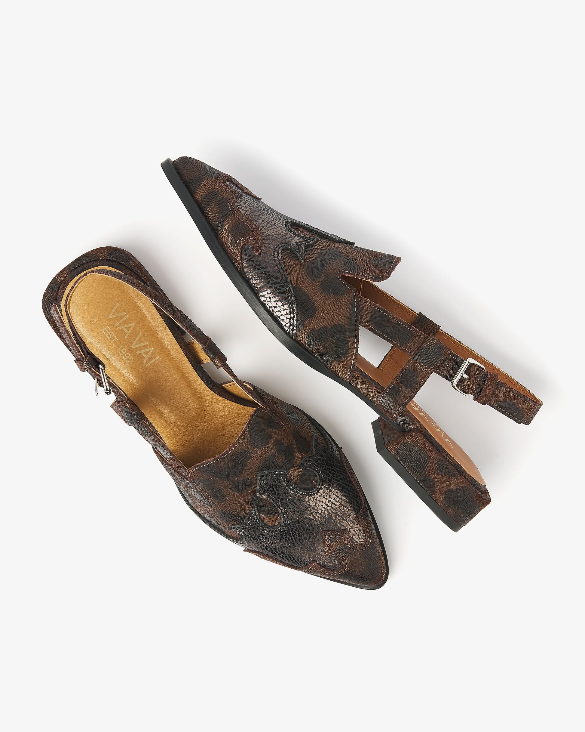 VIA VAI luipaardprint slingbacks Jazz Vaienna