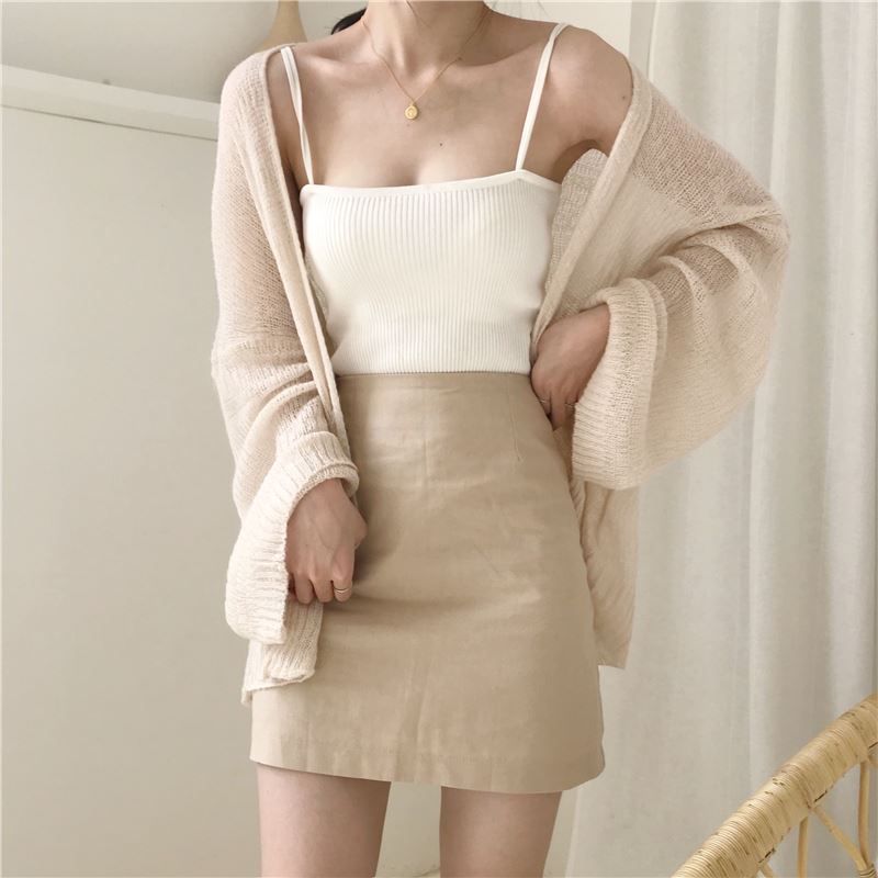Girls Supply - Open-front licht vest / camisole top