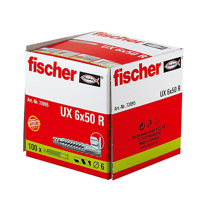 100 chevilles universelles Fischer Ø6x50mm