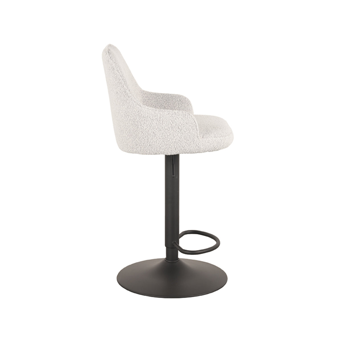 LABEL51 - Barkruk Fender - Champagne Boucle - Zwart Metaal