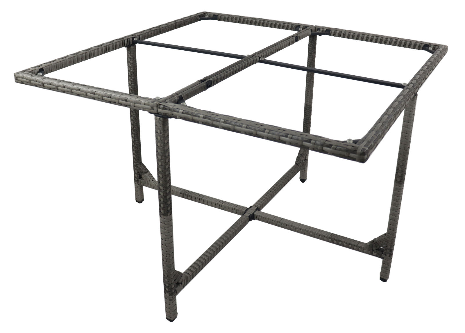 Gartentisch - grau - Rattan - 110 cm
