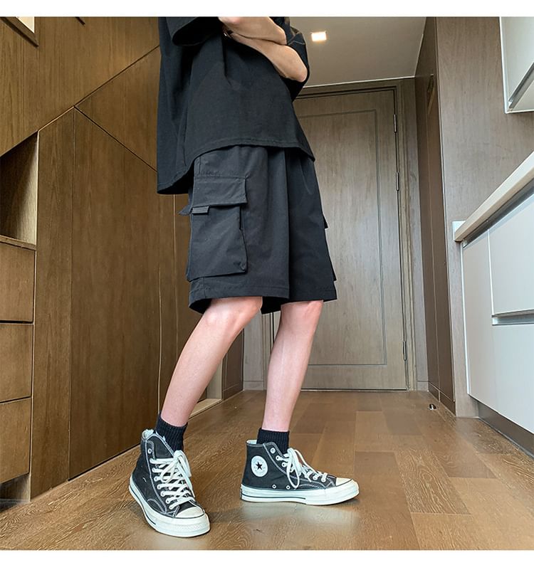 Neonity Wear - Mid Rise Plain Cargo Shorts