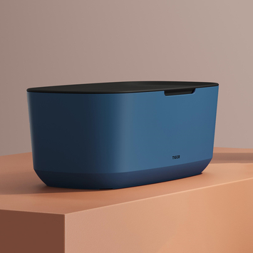 Tiger Opbergbox TESS met deksel blauw/zwart