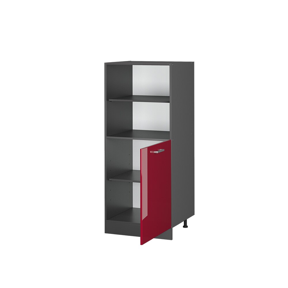 Vicco Backofenumbauschrank Küchenschrank Küchenzeile R-Line 60 cm Anthrazit Bordeaux kleine Tür