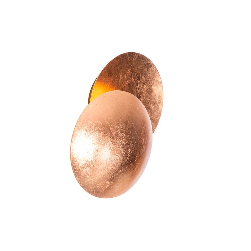 Moderne wandlamp koper rond 20cm - Sunrise