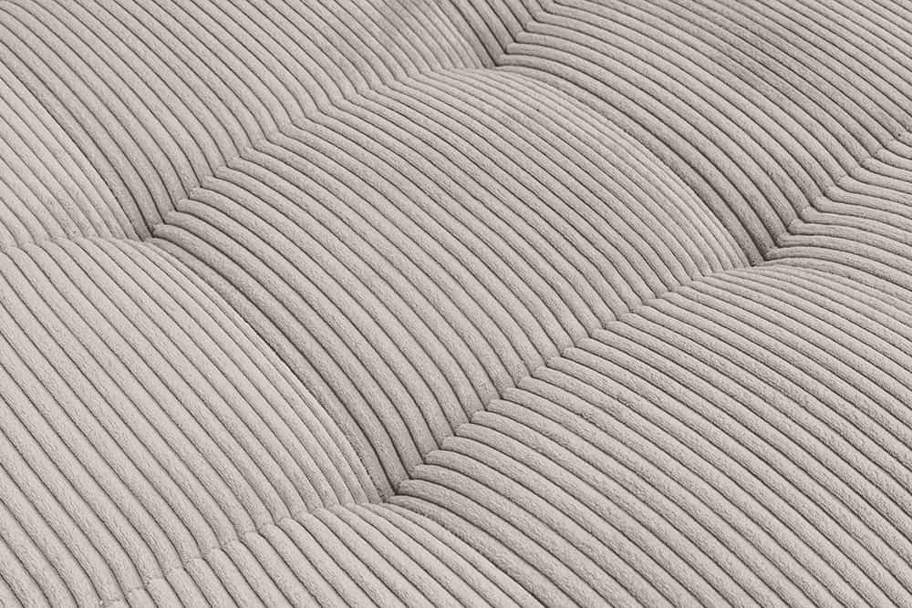 Moderne XXL Wohnlandschaft KENT 305cm greige Cord Bigsofa inkl. Hocker Federkern