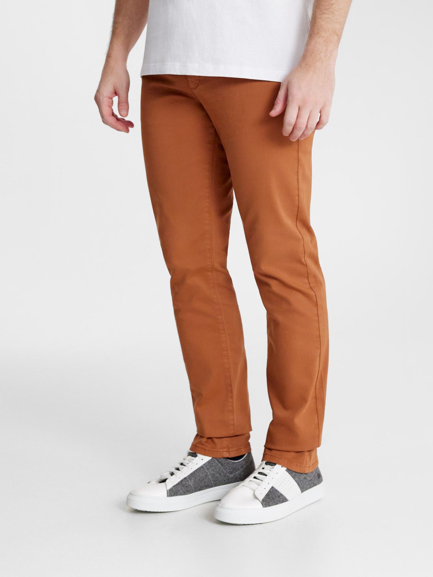 Pantalon Homme Coton Stretch Rouge